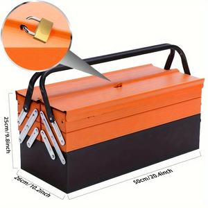 Boîte à outils pliable à trois niveaux de 85 pièces, ensemble d'outils à main multifonction, <span class=keywords><strong>kit</strong></span> de réparation <span class=keywords><strong>triple</strong></span> empilable pour la maison, le <span class=keywords><strong>garage</strong></span> et l'automobile - Product Image 5