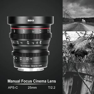 <span class=keywords><strong>Objectif</strong></span> cinéma miniature à mise au point manuelle Meike 25 mm T2.2 pour appareils photo <span class=keywords><strong>Micro</strong></span> Four Thirds MFT M43 - Product Image 4