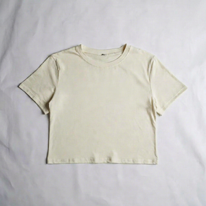 Camiseta de Manga Corta con Cuello Redondo y Corte Ajustado, Básica para Verano, Personalizable con Logotipo en Pequeños Lotes - Product Image 1