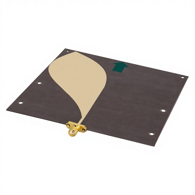 Ultra WideBand UWB 800MHz-40GHz Vertical PCB Microstrip-fed Vivaldi Slot Antenna with for Connector 12dBi Gain for Wide Spectrum
