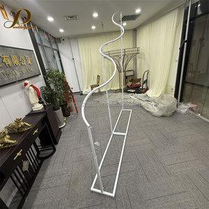JINDA Nouvelle Arche Métallique Ondulée pour Toile de Fond, Rideau en Tissu Soie Lactée Extensible pour Cérémonie de Mariage, Fête, Décoration de Scène - Product Image 2
