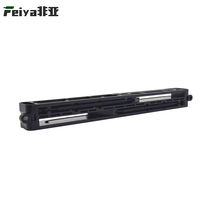 Dispositif d'amortissement hydraulique pour porte coulissante, rail de glissement, amortisseur double face, amortisseur extensible double face