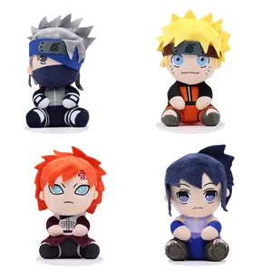 Wholesale Japanese Anime Cute Ninja Figures Kakashi/Gaara/Sasuke Sitting Plush Toys Home Decoration Holiday Gifts