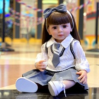 Muñeca Bebé Realista Educativa de Simulación para Niños, Juguetes de Muñecas Reborn Suaves de Cuerpo Completo para Niñas