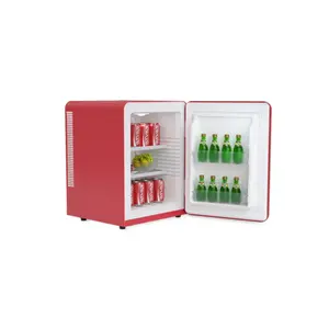 Vanace 26l portabottiglie mobili Ice Maker colorato Retro termoelettrico Mini Bar frigo con serratura digitale