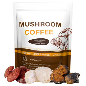 Thương hiệu OEM nhãn hiệu riêng Ganoderma đen ngay lập tức nấm cà phê chiết xuất hữu cơ sư tử bờm nấm cà phê - Product Image 1
