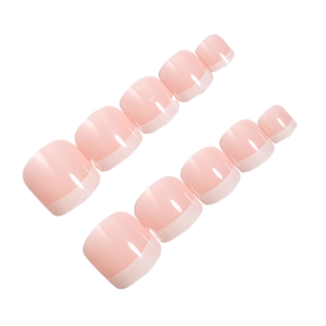 Accessoires pour l'art des ongles très vendus, motif à carreaux tendance, arc rose régulier, bord <span class=keywords><strong>blanc</strong></span>, <span class=keywords><strong>faux</strong></span> ongles pour les orteils - Product Image 6