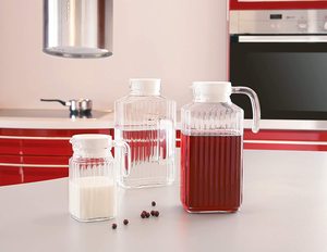 <span class=keywords><strong>Pichet</strong></span> à eau en verre, pour boire de l'eau, avec couvercle en <span class=keywords><strong>plastique</strong></span>, 1100 litres, (57 37.2-once), <span class=keywords><strong>1</strong></span>.7 ml, <span class=keywords><strong>1</strong></span>/4 oz, ustensiles domestiques - Product Image 6