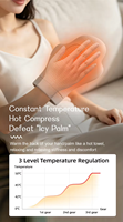 Masseur Électrique Intelligent Sans Fil Phenitech 3 Niveaux avec Compresse Chaude et Pression d'Air pour Détente des Articulations de la Paume et des Doigts