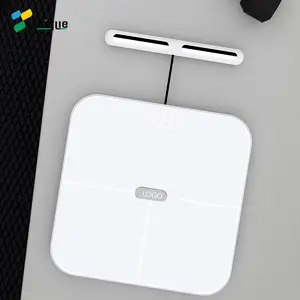 Verre trempé Bluetooth unique180kg 396lb capacité Bluetooth balance de poids personnelle Smart Body Weighing Machine