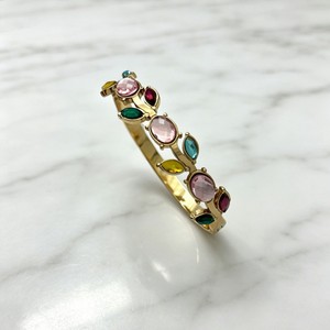 Gold Plated Cuff <b>Bracelet</b> With <b>Crystal</b> Rhinestones Plant Pattern Bohemia Style Women's Jewelry Gift - Product Image 3