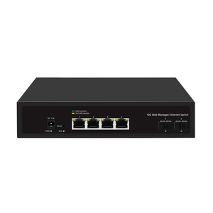 Commutateur Ethernet géré par <span class=keywords><strong>Web</strong></span> intelligent Commutateur 10G SFP RJ45 10Gigabit Hub fibre optique 4 ports <span class=keywords><strong>Lan</strong></span> Ethernet - Product Image 1