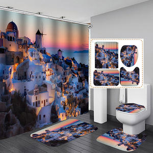 Océan Imprimer Tissu Imperméable Salle <span class=keywords><strong>De</strong></span> Bains Décor Plage Paysage <span class=keywords><strong>Bord</strong></span> <span class=keywords><strong>De</strong></span> <span class=keywords><strong>Mer</strong></span> Paysage <span class=keywords><strong>Rideau</strong></span> <span class=keywords><strong>De</strong></span> Douche avec Tapis - Product Image 3