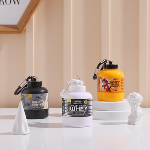 200ml 60g Portable Gym Eco-Friendly Sports Backpack Keychain Protein Powder Container <b>Milk</b> Mini Food Pills Storage Bottle - Product Image 2