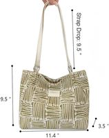 Nouveau sac fourre-tout en toile style bohème pour femme, tendance vintage 2026, grande capacité, sac à bandoulière, fermeture éclair, vente en gros à prix abordable