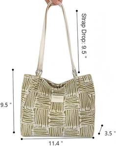 New Bohemia Style Canvas Tote <strong>Bag</strong> Women Niche 2026 Vintage Fashion Large Capacity Shoulder Handbag Zip Closure <strong>Cheap</strong> Wholesale - Product Image 3