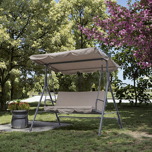 High Quality Traditional <b>Metal</b> Cushioned Patio Swings <b>Chairs</b> with Sturdy Frame and Tough Fabric for Garden <b>Outdoor</b> - Product Image 3
