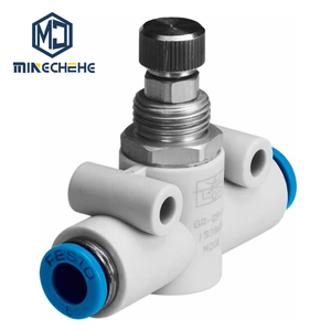 <b>Air</b> Flow Control Valve GR-QS-1/8 GR-QS-1/4 GR-QS-3/8 Pneumatic Throttle Valve for <b>Compressed</b> <b>Air</b> System Machinery Parts - Product Image 1