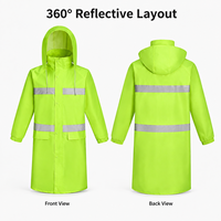 Veste de travail réfléchissante double face en Oxford 150D avec revêtement PVC vert vif pour l'entretien routier, logo et couleur personnalisés