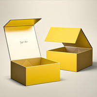 Boîte cadeau personnalisée de luxe A3 A4 A5 profonde en papier carton pliable magnétique avec rabat emballage magnétique avec fermetures magnétiques