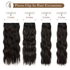 Ensemble d'extensions de cheveux longs bouclés Sw305, 20 pouces, avec clips BB pour femmes - Product Image 4