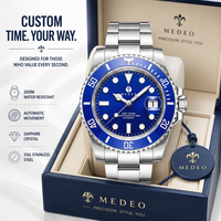 Chronograph Edelstahl Wasserdicht Individuelles Logo Luxus Automatische Mechanische Herren-Armbanduhren