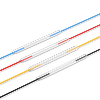1000 pièces/lot 60mmx5.5mm Manchons de protection thermorétractables pour épissure par fusion de fibre optique, à une goupille, en métal et plastique transparent TCP/GPRS