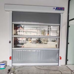 Porte de garage à enroulement rapide <span class=keywords><strong>RENPU</strong></span>, modèle 015, en PVC et alliage d'aluminium, antivol, pour entrepôt frigorifique, design moderne, électrique, vente en gros, Qingdao - Product Image 5