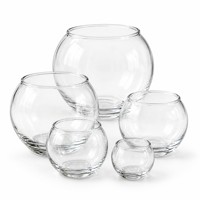 Vase en verre cristallin transparent, 10 tailles, 4,5-22 cm, ouverture large, base plate, pour porte-bougie, vase, terrarium, décoration de table