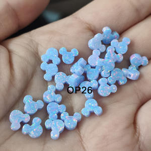 Venta Caliente de Fábrica: Piedra de Ópalo Sintético con Orificio de 7.3x6mm, Forma Especial, para Fabricación de Joyería y Collares - Product Image 4