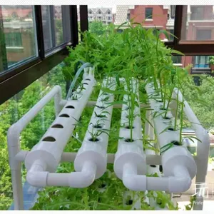 Hydroponics System With 72 Holes Kits Vertical Hydroponics PVC Pipe Plant Vegetable With 12V Water Pump