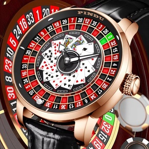 Nouvelle montre mécanique PINDU 2024 pour homme, marque de luxe haut de gamme, cadran poker, verre Hardlex, bracelet en cuir, mouvement NH35 - Product Image 1