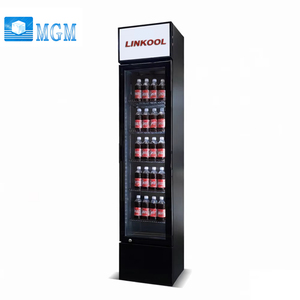 Refrigerador Pequeño y Estrecho para Bebidas, Vitrina para Cerveza Fría, Refrigerador Comercial Vertical con Ventilador, Exhibidor de Bebidas Frías con Puerta de Vidrio - Product Image 1
