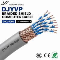 Cable de Computadora Apantallado DJYVP Gris, Aislamiento de PVC, Cobre Estañado, Cable de Datos Multipolar para Cableado de Computadora