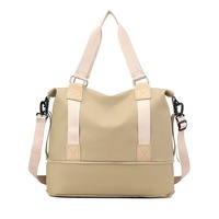 Sac de voyage extensible en nylon - Sac de week-end léger, imperméable, résistant aux rayures, avec pochette pour bagages, unisexe