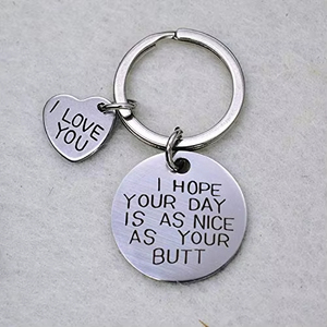 Llaveros bonitos duraderos personalizados románticos llavero de Metal personalizado para el Día de San Valentín para la colección de accesorios diarios del <span class=keywords><strong>novio</strong></span> - Product Image 5
