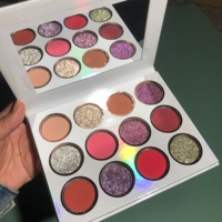 Palet Eyeshadow 12 Warna Matte Diamond Duochrome Vegan Pigmentasi Tinggi Riasan Organik Eyeshadow Matte Berpigmen Cokelat
