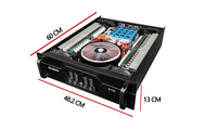 Amplificateur de puissance audio professionnel 4 canaux 4x1100W modèle 41100 classe H 3U pour scène, haute puissance, métal