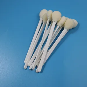 5" Disposable White PP Stick Round Lollipop Medical Foam Swab Applicator