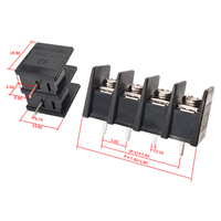 Bloc de bornes de barrière PCB de type clôture XK25C-7.62 de bonne qualité, 2P-12P, pas des broches 7.62mm, 300V 20A