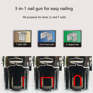 Juego de Pistola de Clavos 3 en 1 Deli con Removedor de Grapas, Ajuste Manual, Pistola de Grapas <span class=keywords><strong>para</strong></span> Tapicería de Madera, Herramientas de Carpintería, Bricolaje en el Hogar - Product Image 4