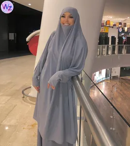 Abito da preghiera musulmano dubai khimar dubai abito lungo abbigliamento islamico musulmano hijab foulard prega abiti abaya musulmani neri donna
