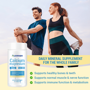 Ausreson OEM - Tabletas de Calcio, <span class=keywords><strong>Magnesio</strong></span>, <span class=keywords><strong>Zinc</strong></span> y Vitamina D3, Suplemento Diario de Minerales y Vitaminas, Tabletas de <span class=keywords><strong>Magnesio</strong></span>, <span class=keywords><strong>Zinc</strong></span> y Vitamina D3 - Product Image 2