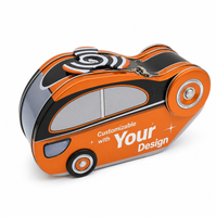 Boîte en étain personnalisée en forme de voiture avec fermoir, boîte de rangement en fer blanc de qualité alimentaire pour bonbons d'enfants, boîte en étain avec logo imprimé sur mesure