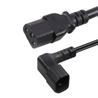 Câble électrique Romtronic ROM-Power 008 IEC320 C14/C13, conducteur en cuivre, gaine en PVC, 250V, noir, 18/16/14AWG