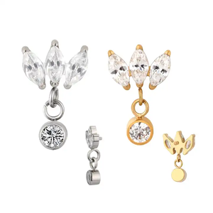 Novedad de Fábrica al por Mayor: Joyería de Titanio para Piercings Corporales, Pendiente Labret de Rosca Interna 16G, Anillo para Oreja, Pendiente Helix - Product Image 4