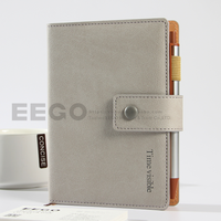 Organiseur de poche Eco Journal, agenda relié, agenda en cuir, impression personnalisée, carnet A6 avec boucle pour stylo