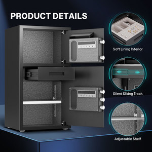 Caja Fuerte de Seguridad Contra Incendios para Uso Comercial, Caja Fuerte para el Hogar con Cerradura Digital Electrónica, Acero Laminado en Frío, para Banco, Hotel, Oficina - Product Image 6