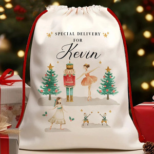 Sacchi di Babbo <span class=keywords><strong>Natale</strong></span> personalizzati per <span class=keywords><strong>natale</strong></span> e Halloween in bianco sublimazione regalo in tessuto per disegnare borse di stringa - Product Image 2