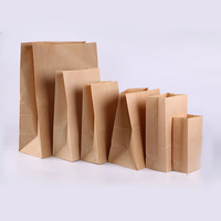 Sac en papier biodégradable de qualité alimentaire pour popcorn chips de sucre frites emballage de restauration rapide pochette de collation emballage épais imprimé à emporter